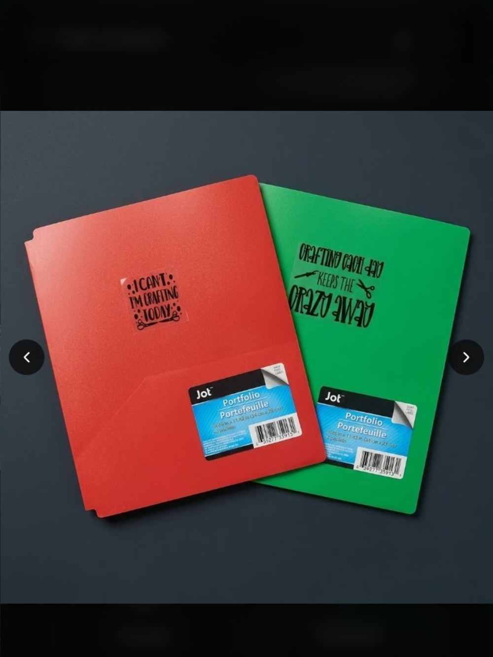 Crafting Jot Portfolio Folders - Red and Green